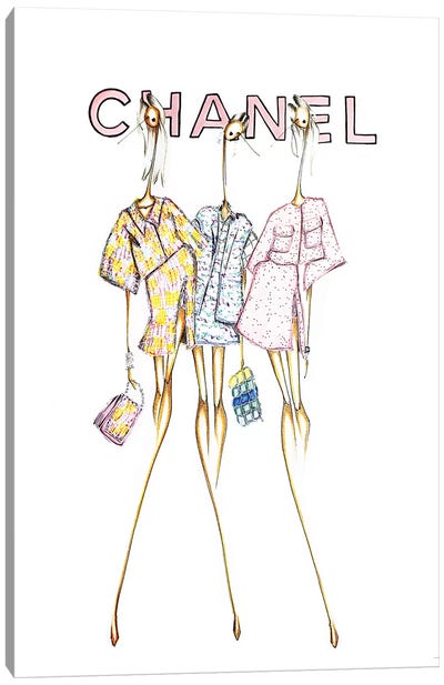 Chanel Cover Canvas Art Print - Women's Suit Art
