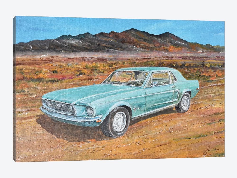 1968 Ford Mustang by Sinisa Saratlic 1-piece Art Print