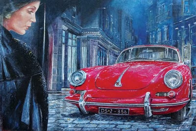 1964 Porsche 356 C by Sinisa Saratlic framed canvas print