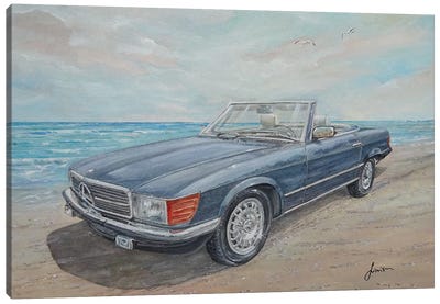 1984 Mercedes-Benz 500 Sl Canvas Art Print - Sinisa Saratlic