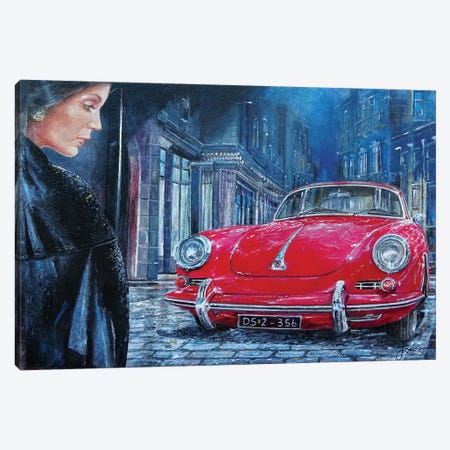 1964 Porsche 356 C Canvas Print #SNS11} by Sinisa Saratlic Canvas Art