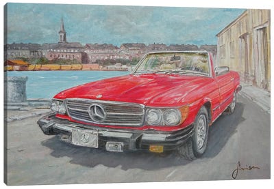 1978 Mercedes Benz 450 SL Canvas Art Print - Sinisa Saratlic