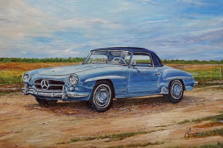1957 Mercedes-Benz 190 SL Roadster by Sinisa Saratlic wall art