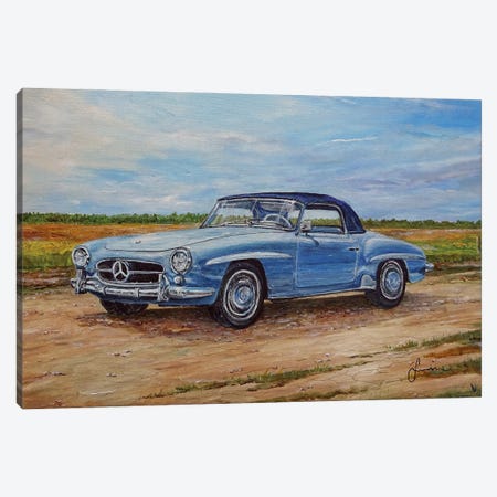 1957 Mercedes-Benz 190 SL Roadster Canvas Print #SNS130} by Sinisa Saratlic Canvas Art