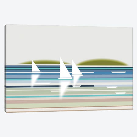 Sailboats Canvas Print #SNS134} by Sinisa Saratlic Canvas Print