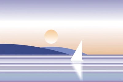 Seascape by Sinisa Saratlic framed canvas print