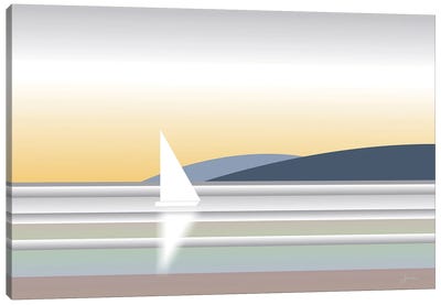 Morning Sea Canvas Art Print - Sailboat Art