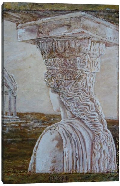 Remembering The Acropolis Canvas Art Print - Sinisa Saratlic