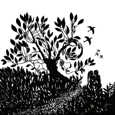 About Love by Sinisa Saratlic framed canvas print