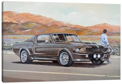 1967 Ford Mustang Fastback Eleanor Canvas Art Print - Sinisa Saratlic