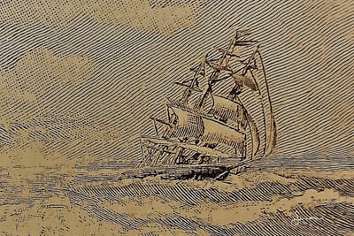 Old Sailing Ship by Sinisa Saratlic canvas print