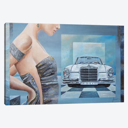 1968 Mercedes-Benz 280 SE Cabriolet Canvas Print #SNS19} by Sinisa Saratlic Canvas Art