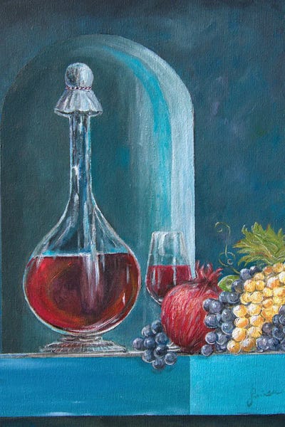 Pomegranates: Vine And Grape by Sinisa Saratlic