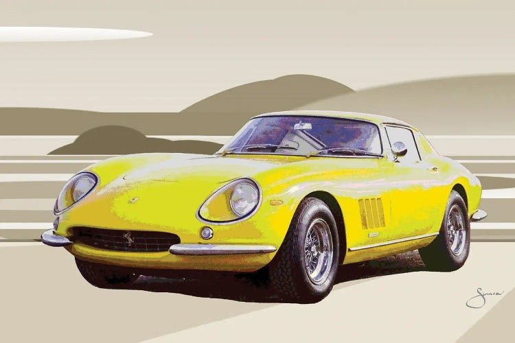 1966 Ferrari GT by Sinisa Saratlic canvas print