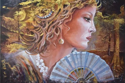 Golden Wood by Sinisa Saratlic framed canvas print