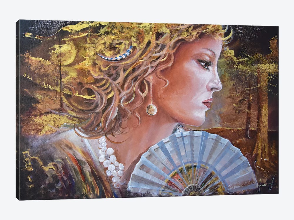 Golden Wood by Sinisa Saratlic 1-piece Canvas Art Print