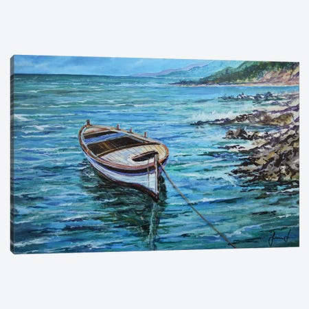 Boat Canvas Print #SNS68} by Sinisa Saratlic Canvas Art Print