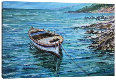 Boat Canvas Art Print - Sinisa Saratlic