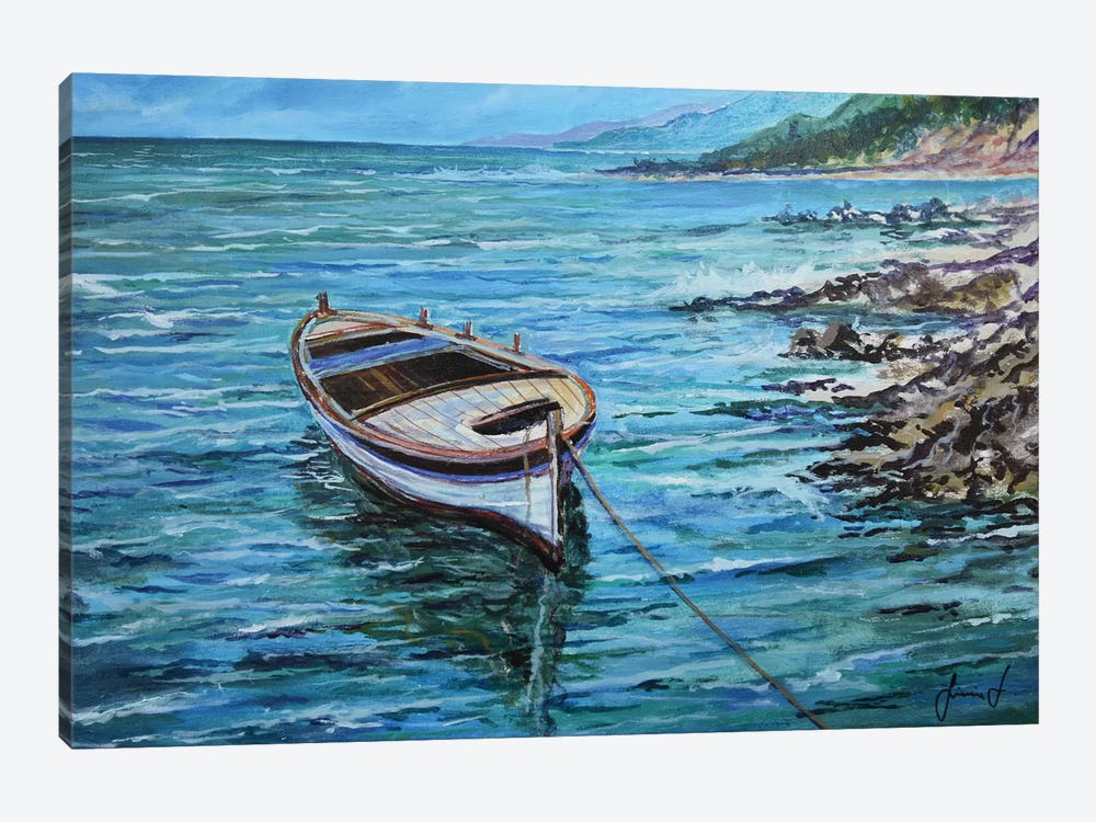 Boat by Sinisa Saratlic 1-piece Canvas Artwork