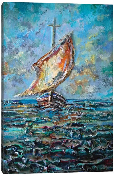 Sailing Boat Canvas Art Print - Sinisa Saratlic