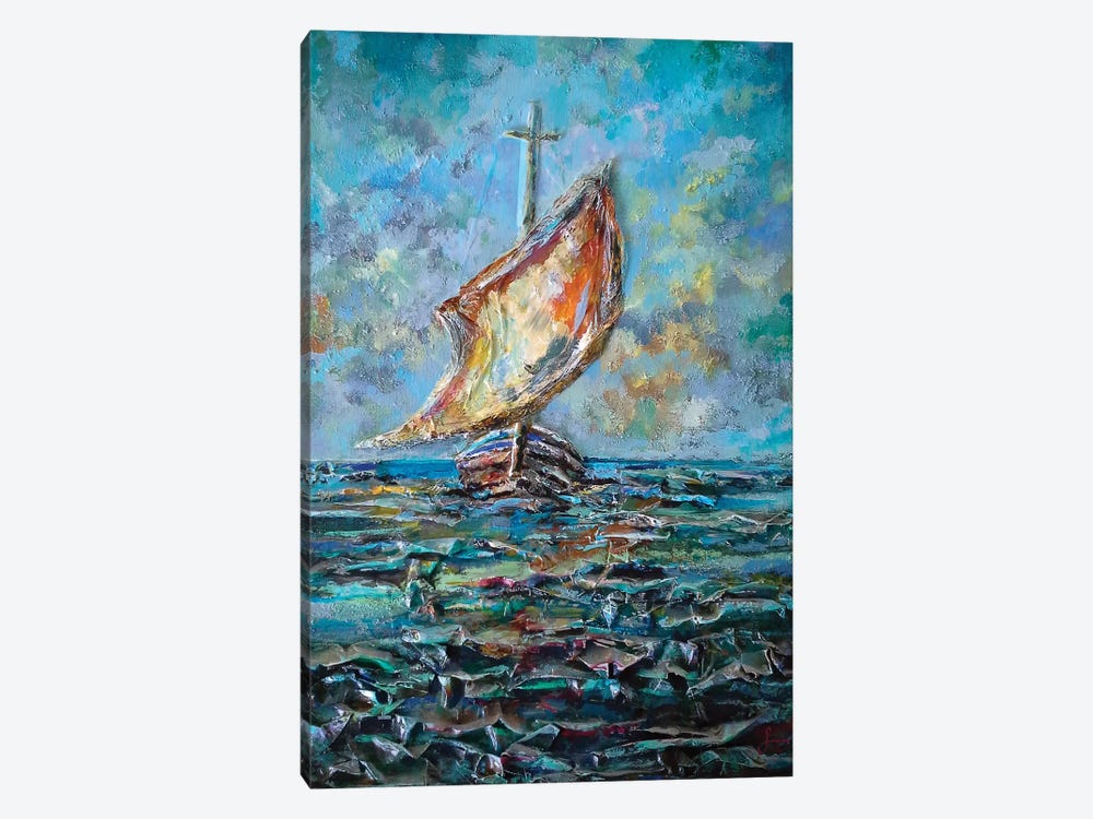 Sailing Boat by Sinisa Saratlic 1-piece Canvas Print