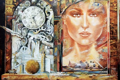 About Time by Sinisa Saratlic framed canvas print