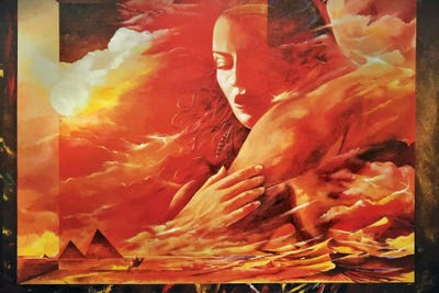 Desert Light by Sinisa Saratlic framed canvas print