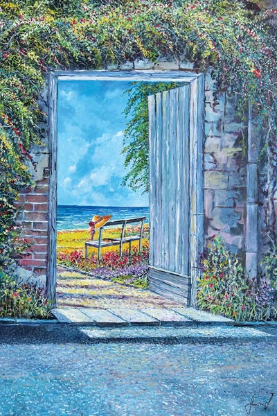 Doorway To... by Sinisa Saratlic framed canvas print
