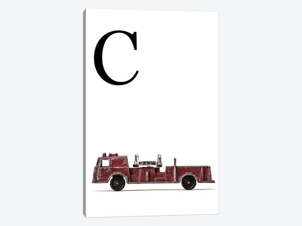 C Fire Engine Letter by Saint and Sailor Studios 1-piece Canvas Art Print
