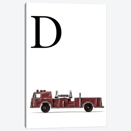 D Fire Engine Letter Canvas Print #SNT116} by Saint and Sailor Studios Canvas Art