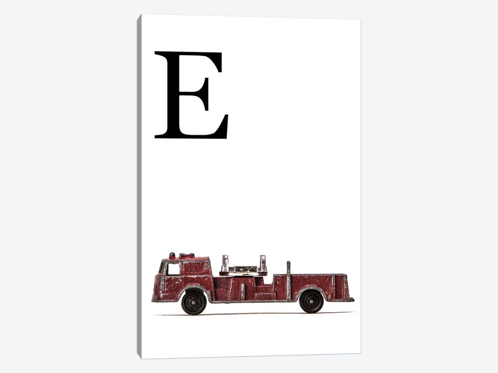 E Fire Engine Letter by Saint and Sailor Studios 1-piece Canvas Art Print