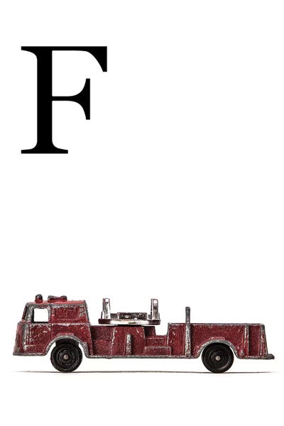 Saint and Sailor Studios: F Fire Engine Letter by Saint and Sailor Studios