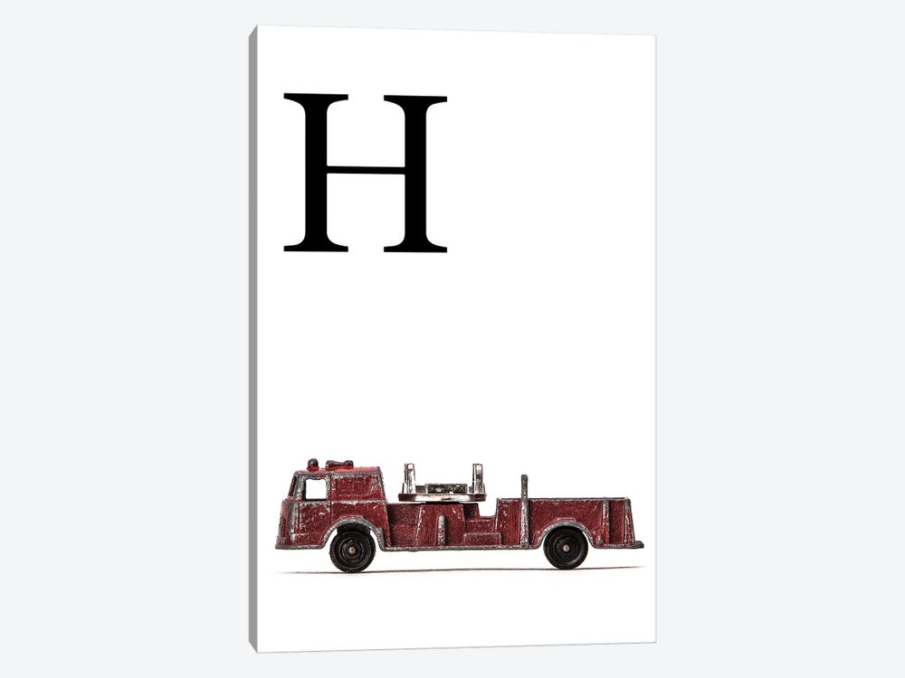 H Fire Engine Letter by Saint and Sailor Studios 1-piece Canvas Art Print