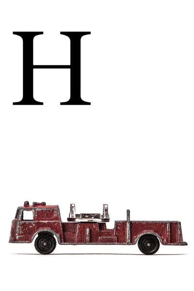 Emergency Vehicles: H Fire Engine Letter by Saint and Sailor Studios