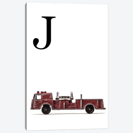 J Fire Engine Letter Canvas Print #SNT122} by Saint and Sailor Studios Canvas Art