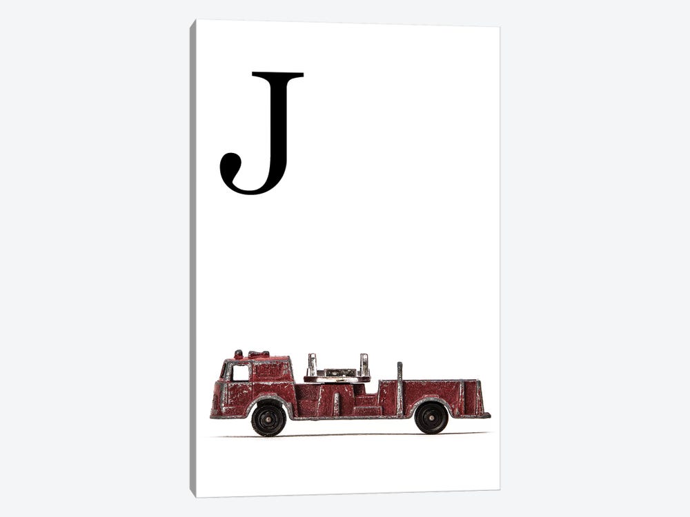 J Fire Engine Letter by Saint and Sailor Studios 1-piece Art Print