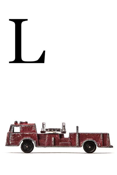 Emergency Vehicles: L Fire Engine Letter by Saint and Sailor Studios