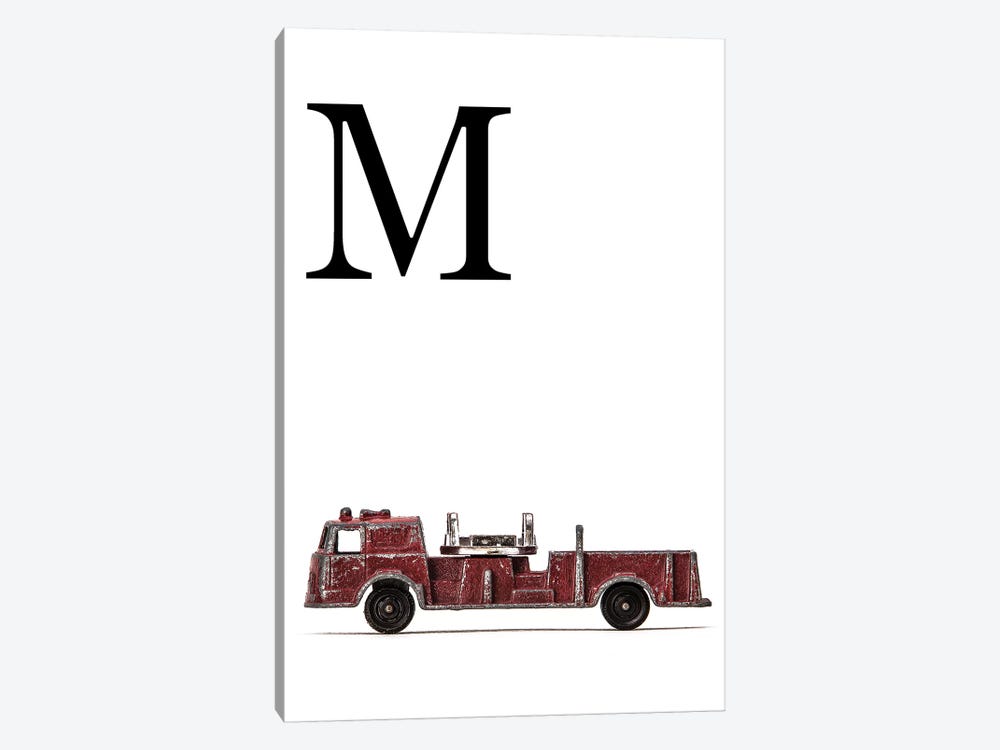 M Fire Engine Letter by Saint and Sailor Studios 1-piece Canvas Artwork