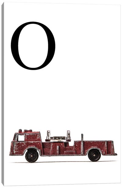O Fire Engine Letter Canvas Art Print