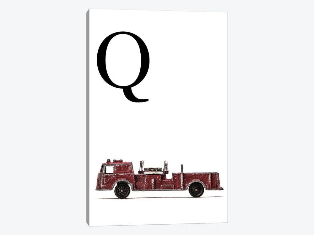 Q Fire Engine Letter by Saint and Sailor Studios 1-piece Canvas Artwork