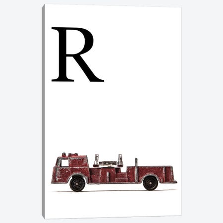 R Fire Engine Letter Canvas Print #SNT130} by Saint and Sailor Studios Canvas Art Print