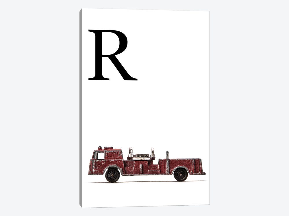 R Fire Engine Letter by Saint and Sailor Studios 1-piece Canvas Wall Art