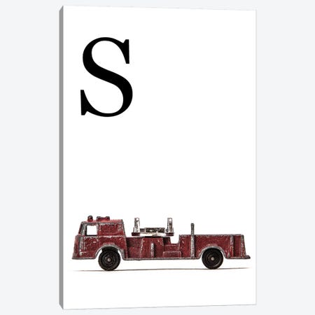 S Fire Engine Letter Canvas Print #SNT131} by Saint and Sailor Studios Canvas Print
