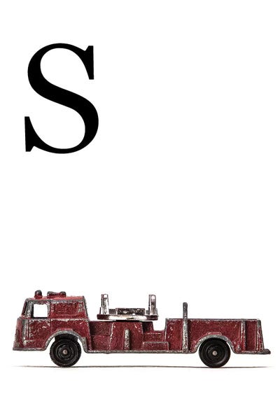 Emergency Vehicles: S Fire Engine Letter by Saint and Sailor Studios