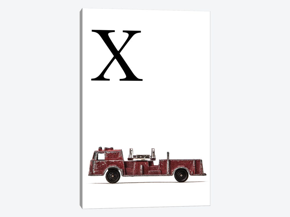 X Fire Engine Letter by Saint and Sailor Studios 1-piece Canvas Wall Art