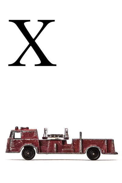 Saint and Sailor Studios: X Fire Engine Letter by Saint and Sailor Studios