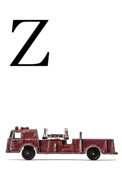 The Letter Z: Z Fire Engine Letter by Saint and Sailor Studios