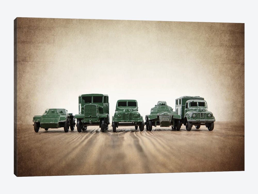 Army Truck Lineup by Saint and Sailor Studios 1-piece Canvas Print