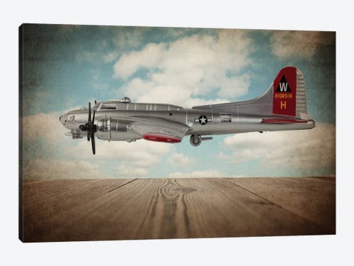 Boeing B-17 Flying Fortress Canvas Print Military Aircrafts Wall Art B-17  Print Pilot Gift Bomber Print
