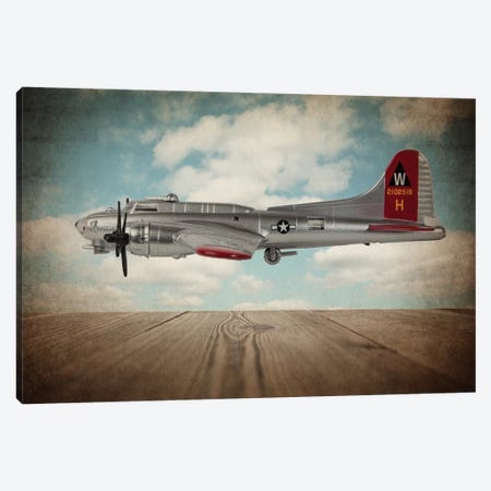 B17 Flying Fortress Canvas Print #SNT14} by Saint and Sailor Studios Canvas Wall Art